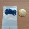 Placa (plaquita) de identificación de mascota PERSONALIZADA con forma de hueso de acero inoxidable color azul